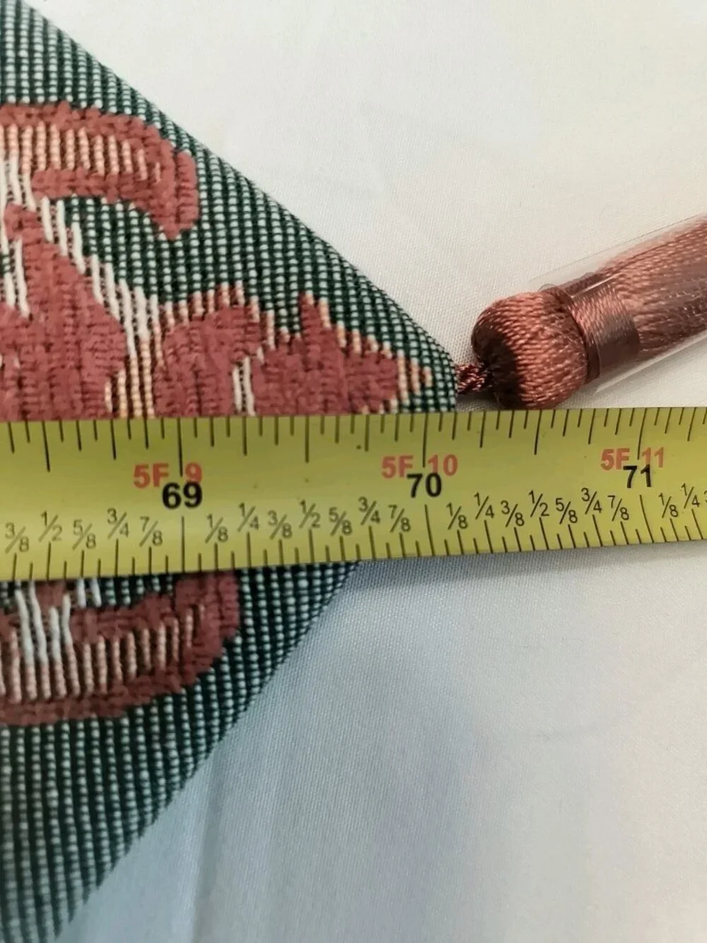 Classic Floral Tapestry Table Runner Terracotta Green Beige 70x13